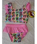 BUC-EE&#39;S Infant Girl&#39;s 2 Piece Swim Suit 9-12 Months Buc-ee The Beaver P... - £15.20 GBP