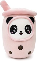 Niuniu Daddy Boba Plushies with Panda Face-13.7inches Large Pink Cream Bubble Te - $15.90