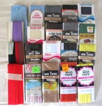 Vintage Bias Tape and Hem Facing Lot of 20 Sewing Crafts - £7.23 GBP