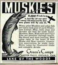 1949 Print Ad Muskies Fishing Greens Camp Nestor Falls,Ontario Canada - $8.37