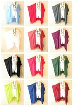 KG18 Solid Plain Caftan Cardigan Duster Kaftan Jacket Open Front - 2X, 3... - $24.90