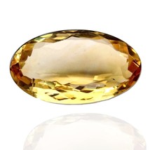 4.4Ct Natural Yellow Citrine (Sunella) Oval Cut Gemstone - £18.08 GBP