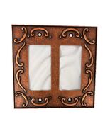 LHMC 2003 Antique Copper Double Decor Switch Plate Cover Ornate Scroll N... - $347.17 MXN