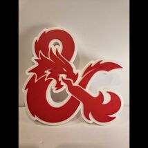DnD '&amp;' Ampersand Logo 3D Shelf/Wall Sign  Fantasy Tabletop RPG Collecti... - $24.99