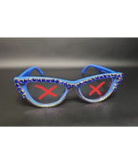 VOOGLAM Stylish Blue Rhinestone Cat Glasses for Women CATHLEEN Frames ONLY - $480.61 MXN