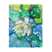 14 x 18 in. White Lily Flower Place Mat - Set of 4 - $43.99