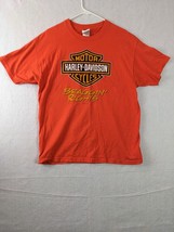 Harley Davidson Braggin Rights 2011 Mens T Shirt Size L Cotton Orange St... - $12.68