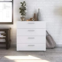 BESTGOODSHOP Original White Modern Bedroom 4-Drawer Dresser Bedroom Furn... - £158.26 GBP