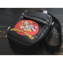 Looney Tunes Black/Red Logo Zipper Phone Crossbody Bag - £17.63 GBP