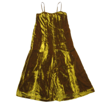 NWT Anthropologie Andromeda in Dark Yellow Gold Wide Crop Leg Velvet Jumpsuit 10 - £80.19 GBP