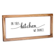 In This Kitchen We Dance Sign 8x17 Inch - Dance Kitchen Sign Wall Decor, - £12.66 GBP