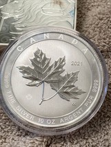 2021 Magnificent Maple .9999 Fine Silver 10 Oz Coin Canadian Royal Mint  - £279.18 GBP