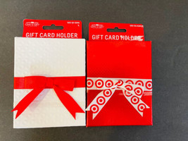 2 Gift Card Holders -  Geometric 3D Pattern Money Christmas Red White va... - $9.99