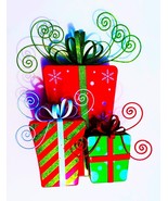 3D Metal Christmas Gift Package Decorative  Art  Door / Wall Ornament De... - €22,25 EUR