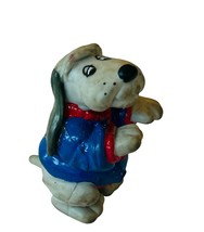 Pound Puppies miniature rubber toy figure 1986 Tonka anthropomorphic blue gray  - £11.57 GBP