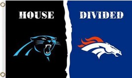 Carolina Panthers and Denver Broncos Divided Flag 3x5ft - £12.78 GBP