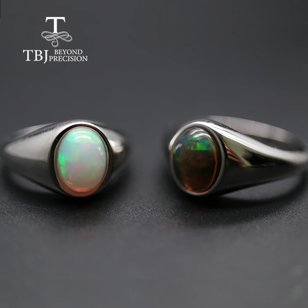 natural Opal Ring oval 7*9mm gemstone women Ring simple elegant fine jewelry 925 - £92.12 GBP