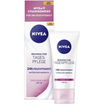 Nivea Dry Skin Daily Protective Cream-50ml-Spf15 Free Ship - £11.30 GBP