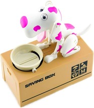 My Dog Piggy Bank - Robotic Coin Munching Toy Money Box - Pink - $25.89