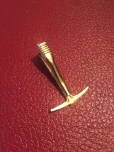 Vintage 60s gold plated Pick Axe tie clip (bar style) - £14.43 GBP