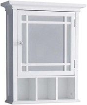 Elegant Home Fashions Neal Removable Wooden Medicine Cabinet with Mirrored Door, - £69.15 GBP