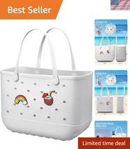 Cute Large EVA Beach Tote Bag with Personalized Accessories - Travel Ess... - $1,344.91 MXN