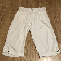 lee comfort waistband size 4 cargo capri white pockets Zipper Front - $233.32 MXN