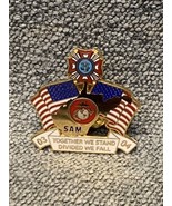 NEW 03-04 Sam West Virginia Together We Stand Divided We Fall Pin KG Vet... - $225.80 MXN