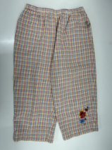 Womens Koret Plaid Elastic Waist Floral Capri Size Petite Medium - $6.76