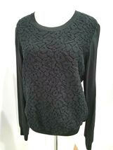 VINCE Black Long Sleeve Silk &amp; Cotton Women's  Top Medium Large Fabulous... - $14.85