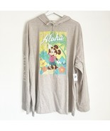 NWT Aulani Disney Hawaii Resort Spa Aloha Mickey Hoodie Pullover Beige T... - $771.53 MXN