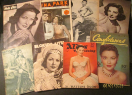 GENE TIERNEY (VINTAGE 1940,s MAGAZINE LOT) CLASSIC GENE TIERNEY COVERS - $4,609.60 MXN