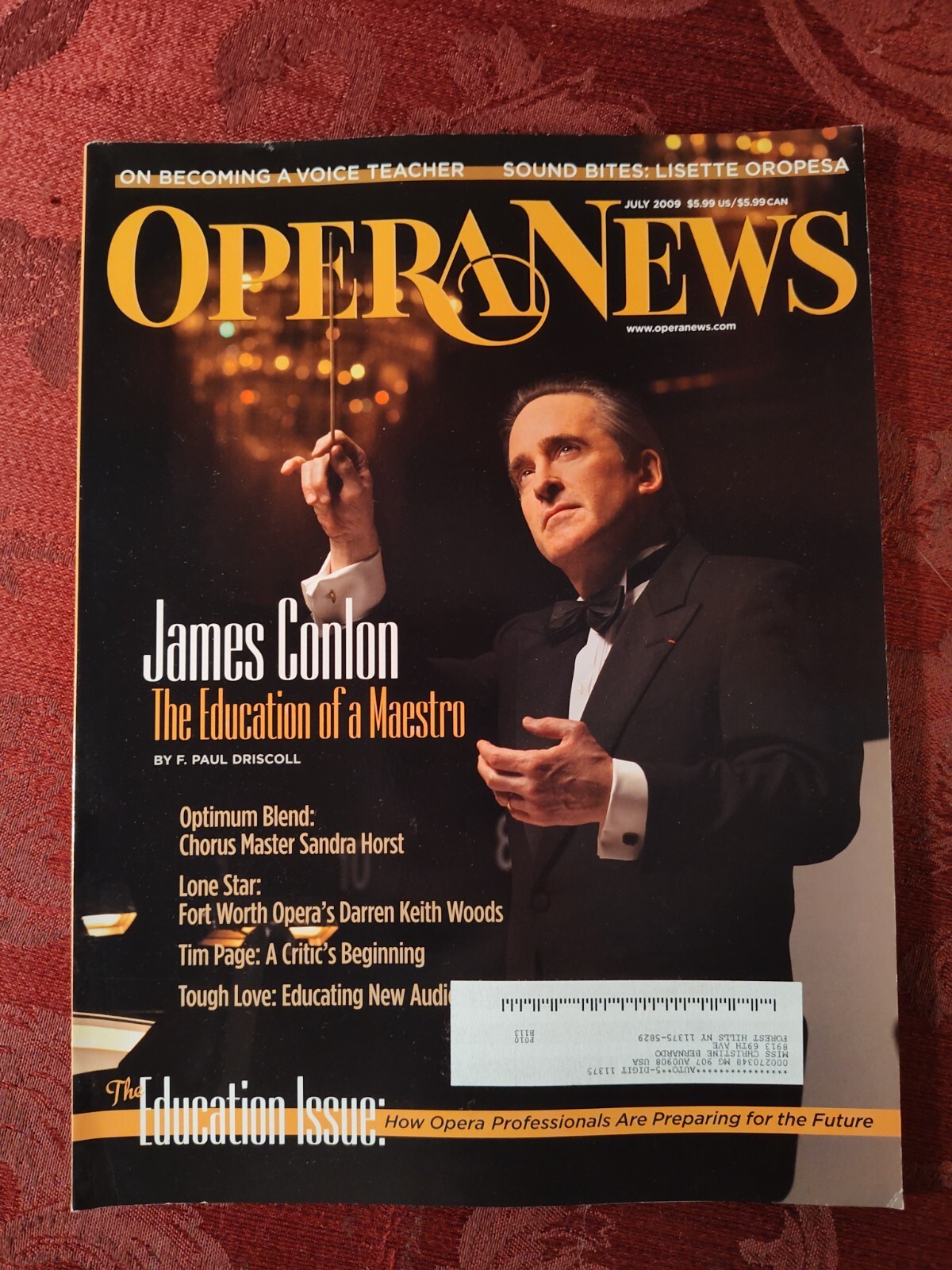Rare METROPOLITAN OPERA NEWS Magazine July 2009 James Conlon Hana Park - $16.12