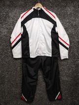 NWT Studio Works Track Suit Women Petite Large PL White Red Black Full Zip 2PC - £22.19 GBP