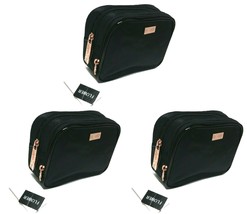 ( 3 ) Flower Multi Foldout Cosmetic Case Bag, Black 7&quot; x 3&quot; x 5&quot; NEW &quot;BEST GIFT&quot; - £23.87 GBP