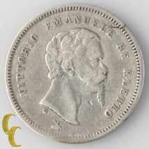 1860-G Italian States Emilia 50 Centesimi (Very Fine+) Provisional Coina... - $72.76