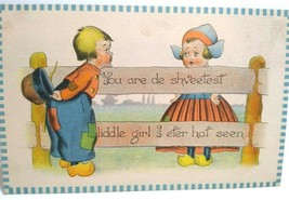 Dutch Children Barton &amp; Spooner Original Vintage Postcard Series C.S. 432 Unused - £12.16 GBP