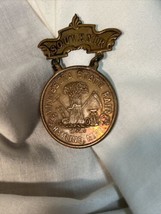 Souvenir Minnesota State Fair Sept 1-6 1913 Hamline Minn pin brass medallion - £159.04 GBP