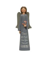 decorative resin figurine ANGEL w bird &quot;No Place Like Home Except Grandm... - £25.92 GBP