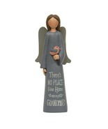 decorative resin figurine ANGEL w bird &quot;No Place Like Home Except Grandm... - £26.33 GBP