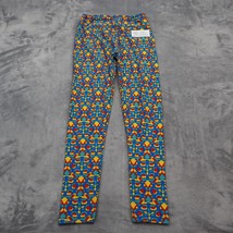 Lularoe Pants Womens One Size Blue Geo Printed Comfy Casual Pull On Legg... - £15.53 GBP