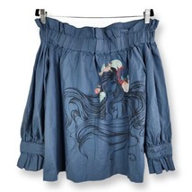 Disney Parks Princess Ariel Womens Top Off the Shoulder SM Peasant Blue - $33.77