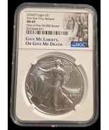 2024-(P) Star Privy $1 NGC MS-69 1oz American Silver Eagle First 50k Rel... - $1,026.37 MXN