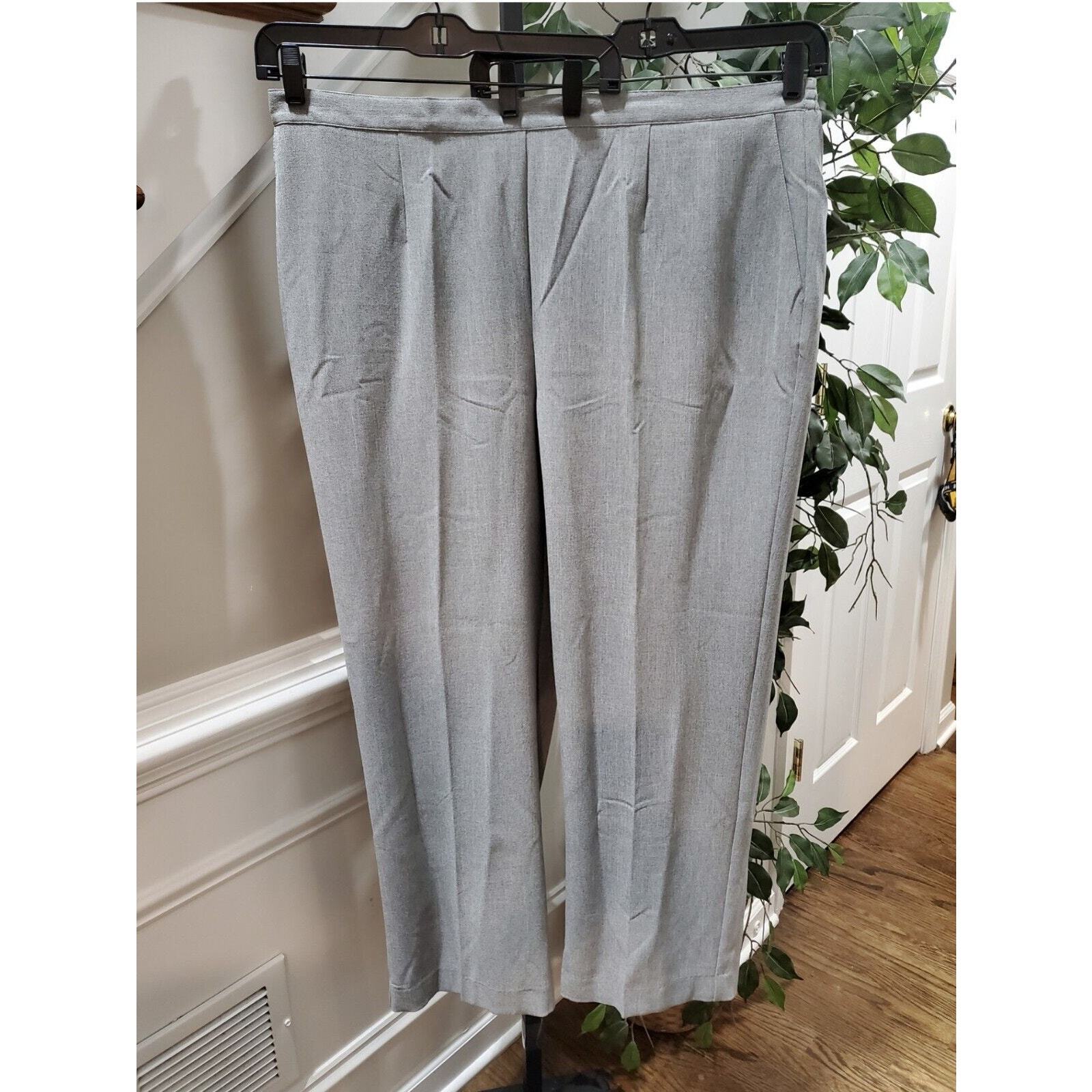 Alfred Dunner Women's Gray Polyester Mid Rise Straight Fit Dress Pant Size 22W Item image 11