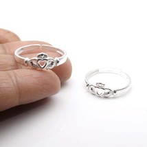 Asian Indian Handmade Toe Ring Pair Real 925 Sterling Silver bichhiya for women - £17.09 GBP