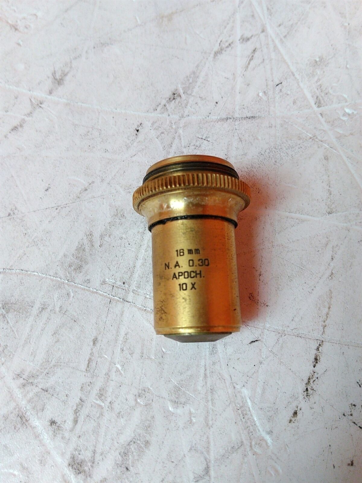 Primary image for AO Spencer 18mm NA 0.30 APOCH. 10X Vintage Brass Microscope Objective AS-IS