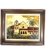 Vintage Oil Painting of California Mission Church – Signed L. Keays – 27... - $228.40 CAD
