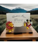 Vintage Disney Christmas Magic 2 Ornaments Mickey Mouse Simba with Origi... - $14.85