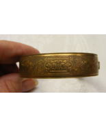 Vintage Copper Cuff Hinge Bracelet Floral Design 5/8&quot; Wide 15-N - €37,95 EUR