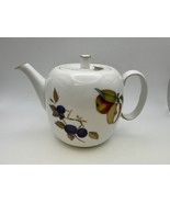 Royal Worcester EVESHAM GOLD Teapot with Leaf on Lid - $1,850.77 MXN